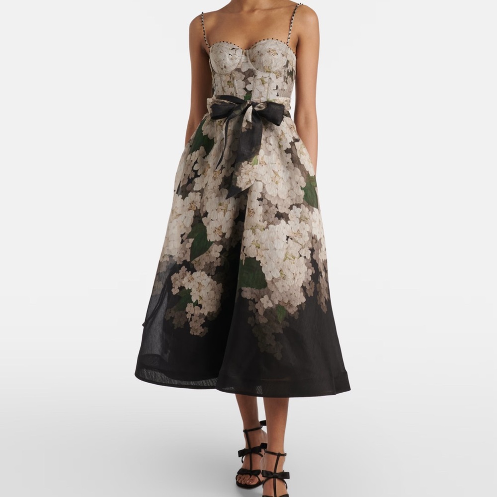 Black Hydrangea Balance Picnic Dress